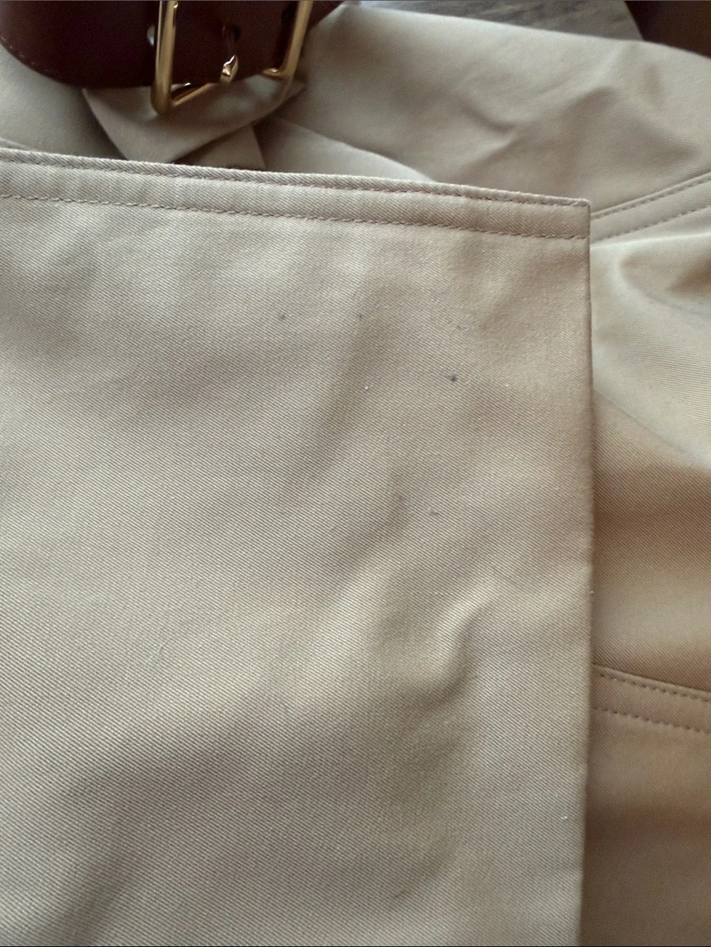 EUC Burberry Sandringham Tan Trench Coat with Shearling Collar size 8 - Picture 8 of 11
